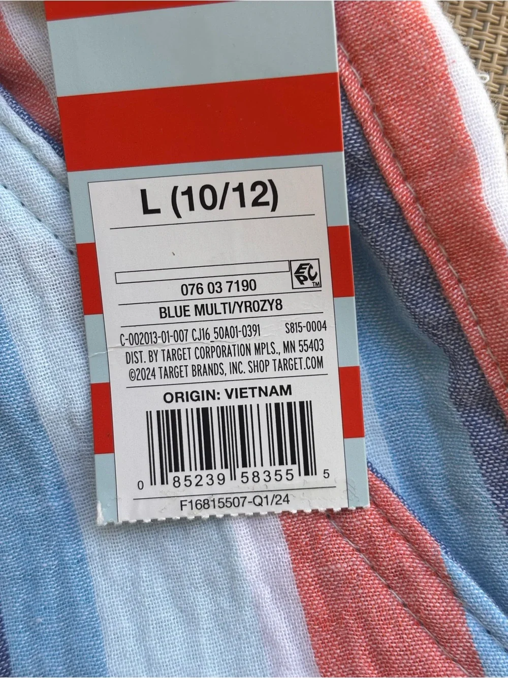 Cat & Jack Boys Striped Drawstring Shorts - Red, Blue & White